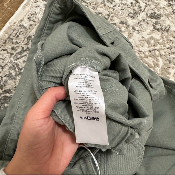 Free People Marci Denim Jumpsuit Collared Short Sleeves Sage Green Size XL Women - Picture 9 of 12